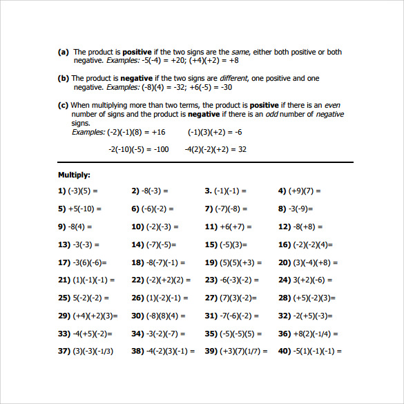 algebraic multiplication worksheet pdf
