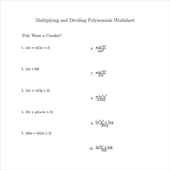 Long Division Worksheets Kuta Synthetic division Exercises With answers Of Polynomials 