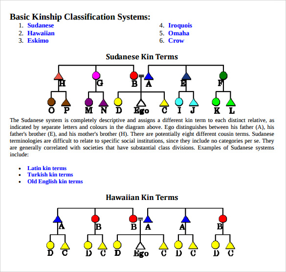 Crow Kinship Chart