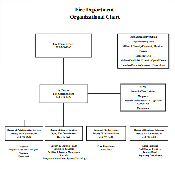 fire department organizational chart download