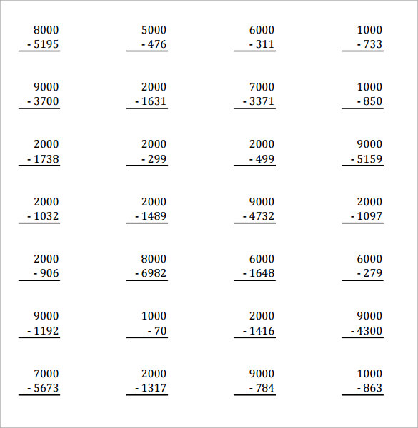 free-10-sample-subtraction-across-zeros-worksheet-in-ms-word-pdf