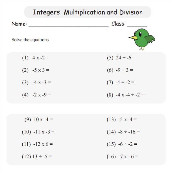 dividing-integers-worksheet