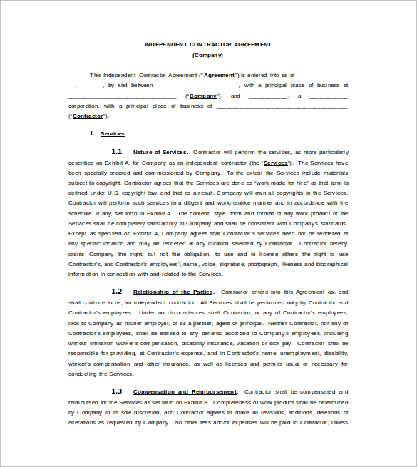 Download Free Microsoft Office Service Agreement Template