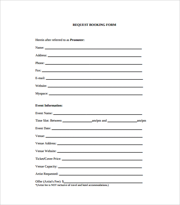 FREE 7+ Booking Agent Contract Templates in PDF MS Word Google Docs