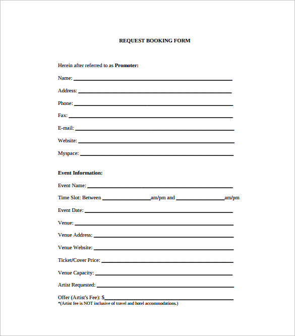 FREE 7+ Booking Agent Contract Templates in PDF MS Word