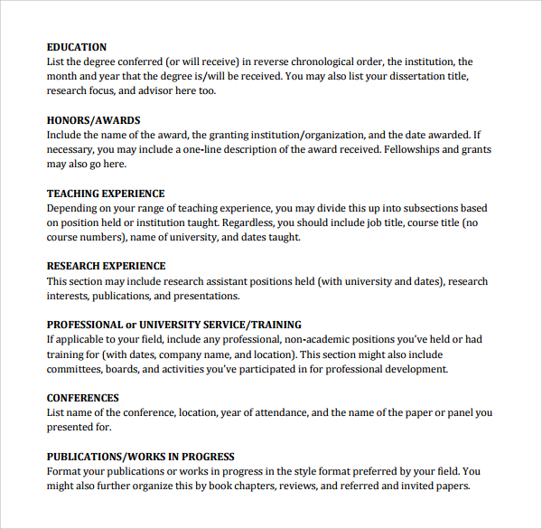 academic cv template download