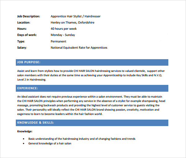 free hair stylist resume template