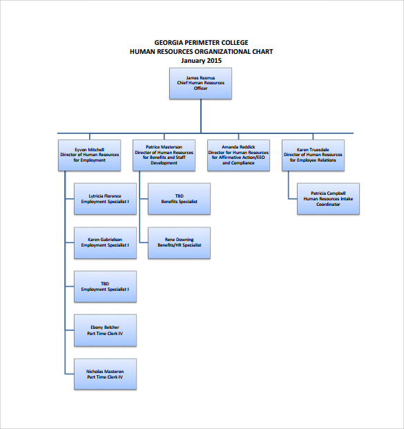 Hr Organizational Chart Template