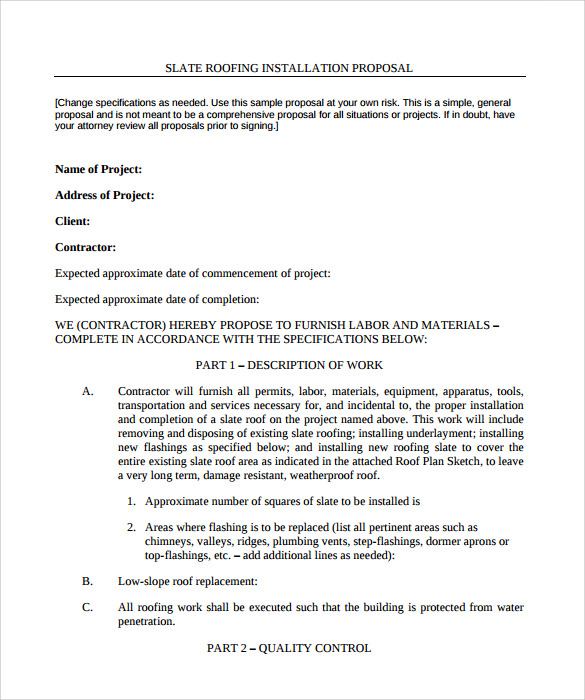 roofing contract template pdf