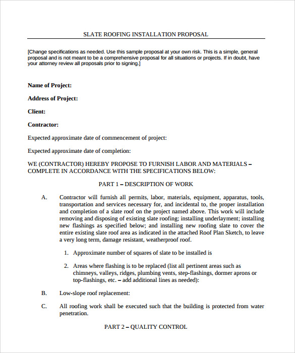 Roofing Contract Template - 13+ Download Documents in PDF 