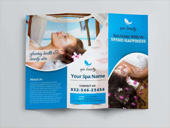 beauty spa trifold brochure