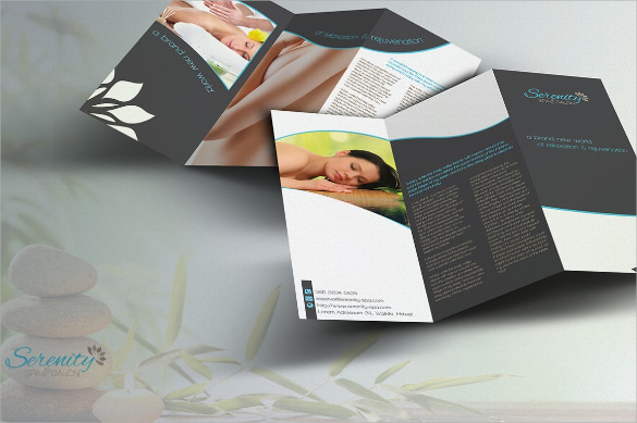 serenity spa trifold brochure