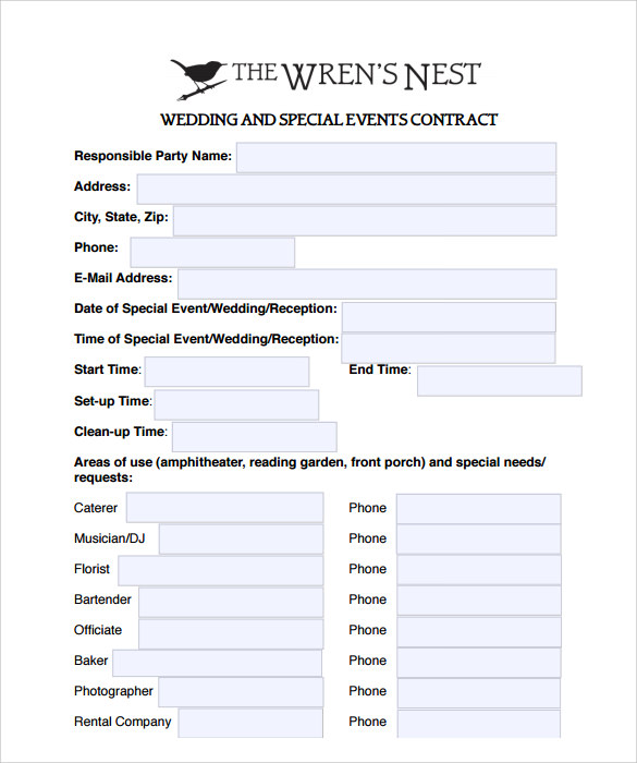 event contract template format