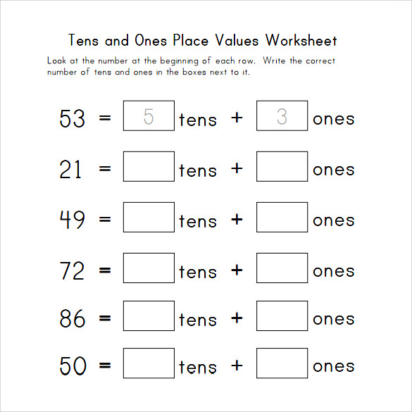 14 place value worksheet to download sample templates