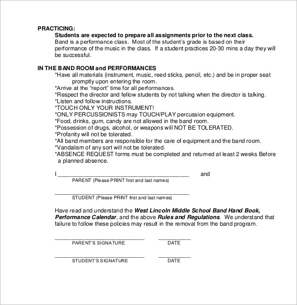 band contract pdf