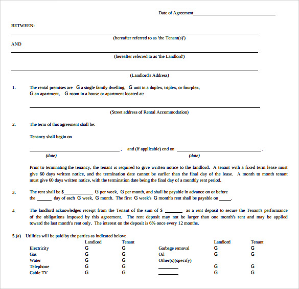 tenancy contract template download