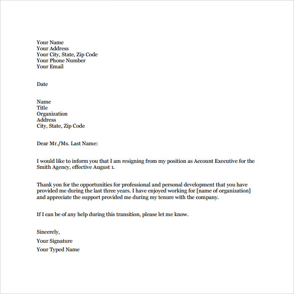 Free 14 Sample Professional Letter Templates In Pdf Ms Word 0780