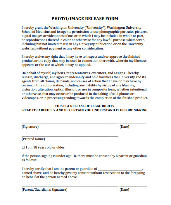 image release form template free download