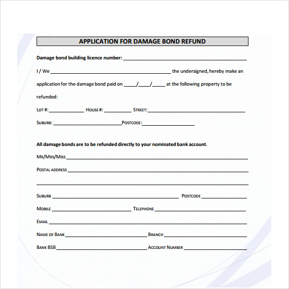 application for bond release form to download
