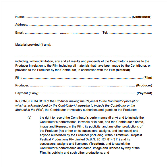 example of deed of release form free download