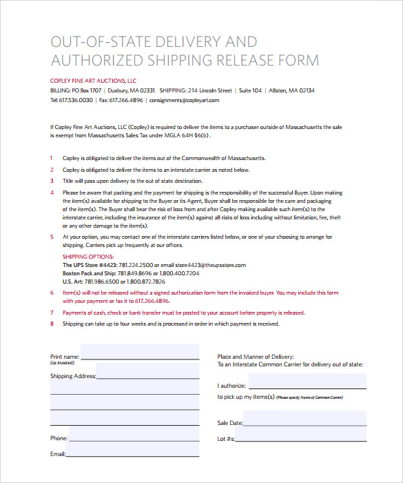 ups invoice form Form Release Signature Download to UPS 10 Templates