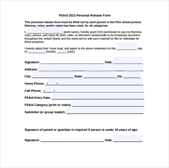 personal ups signature release form free download