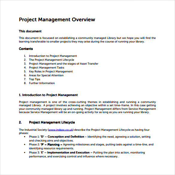 project management overview