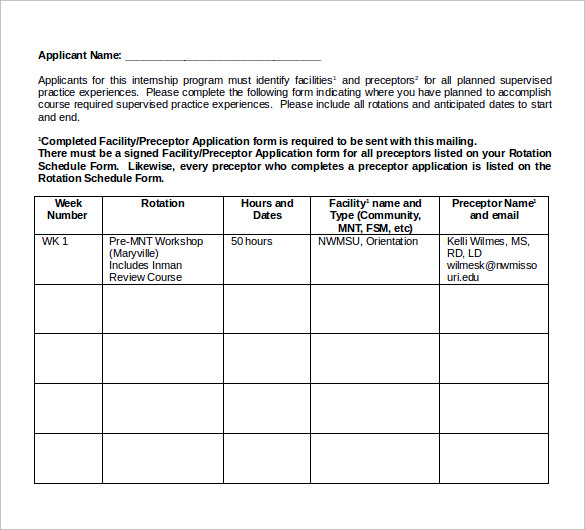 assignment rotation template