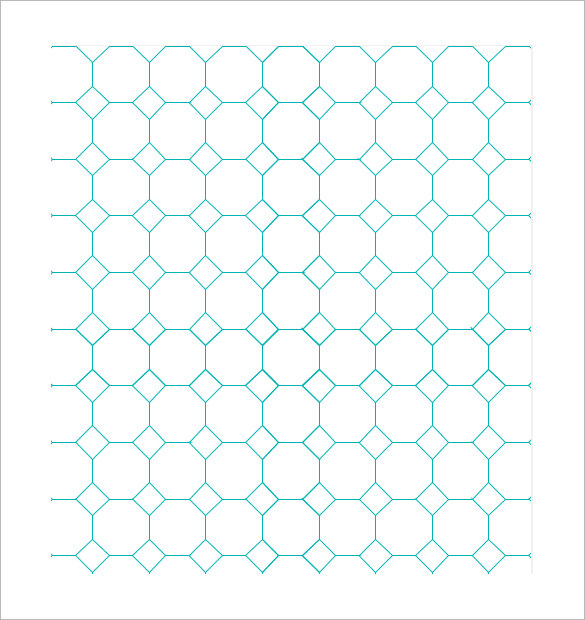 octagon graph paper of 1 inch spacing free