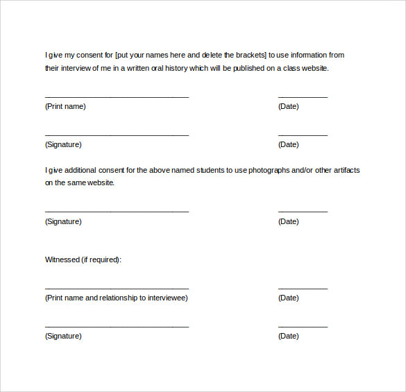word interview release form free download