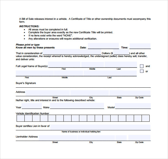 release of interest form template pdf free download
