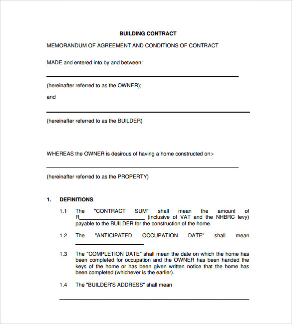 renovation contract template example