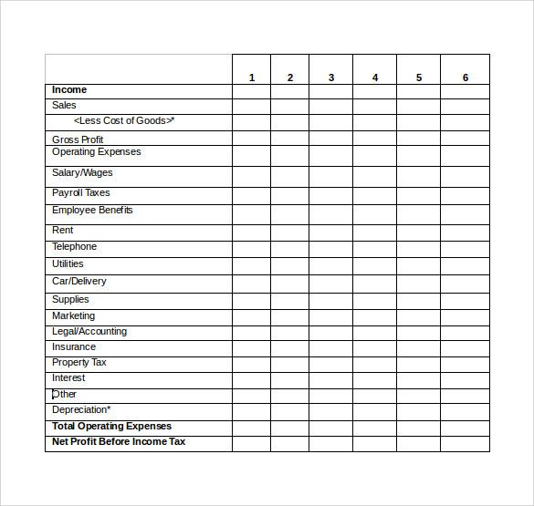 Income Statement Template Free from images.sampletemplates.com