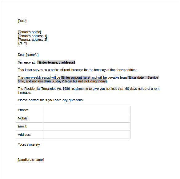 free-10-sample-rent-increase-notice-templates-in-pdf-ms-word