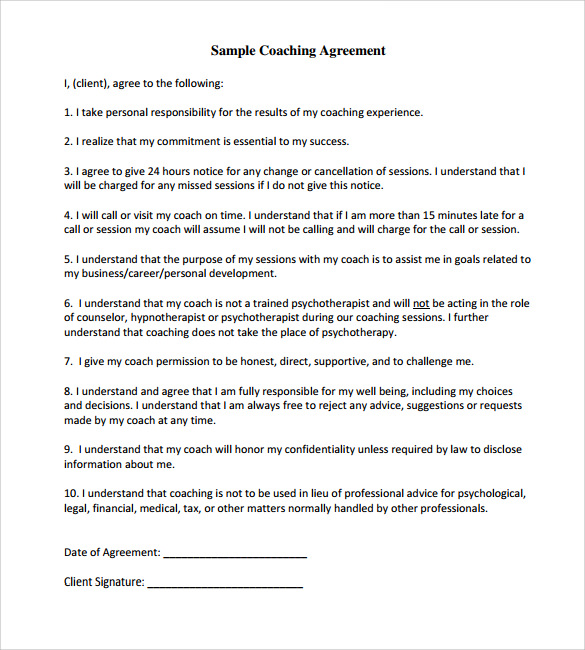 executive coaching agenda template