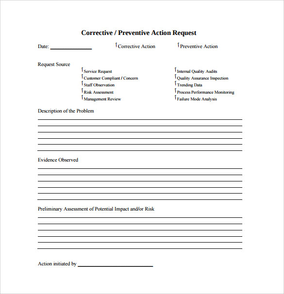 audit corrective action plan template