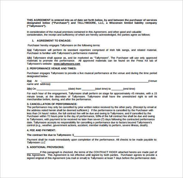 Individual Performance Agreement Template