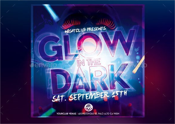 printable dark flyer template