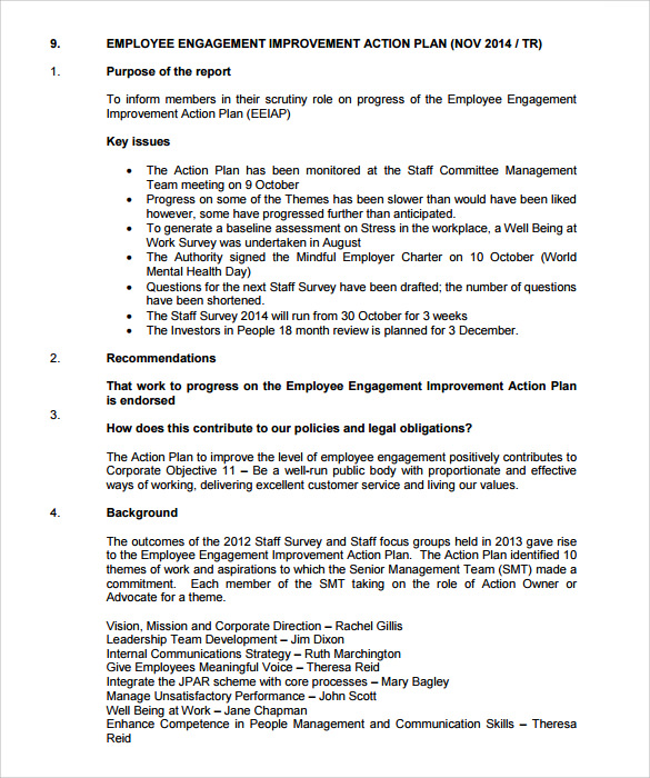 employment action plan template