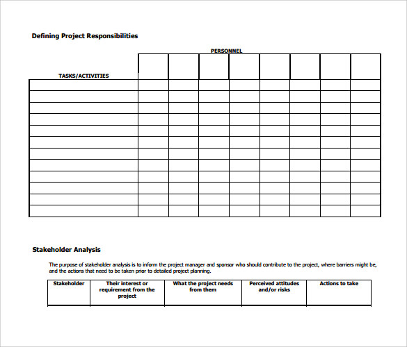 example project action plan template