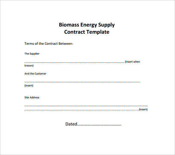 energy supply contract template