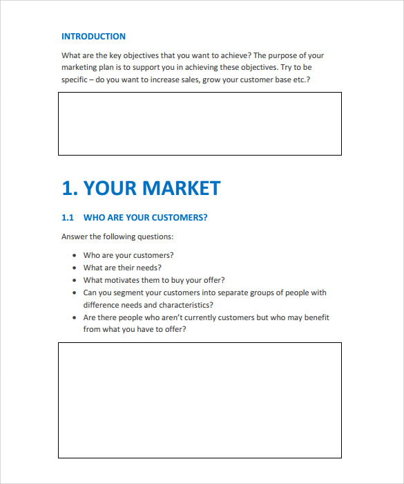 simple marketing action plan template