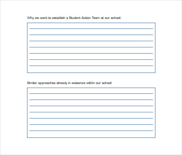 student academic action plan template