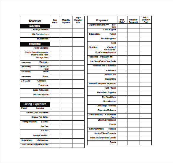 FREE 9+ Monthly Budget Planner Templates in MS Word | PDF | Excel