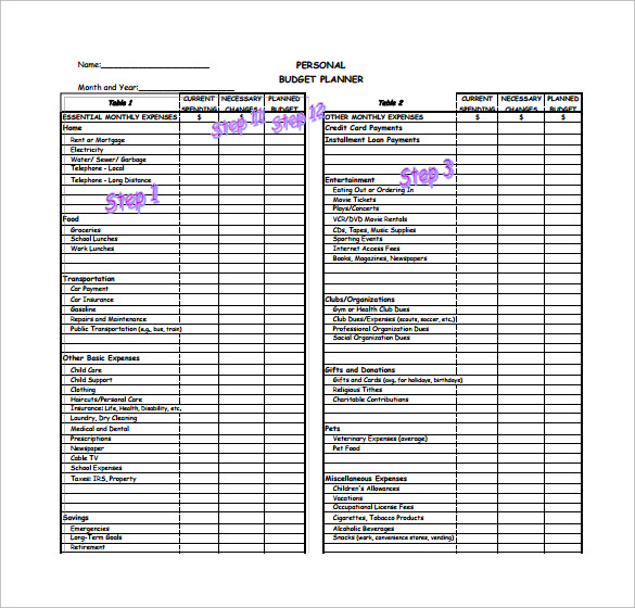 tips monthly budget planner 