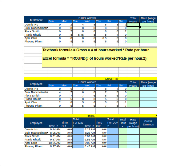 FREE 7+ Sample Payroll Tax Calculator Templates in PDF | Excel