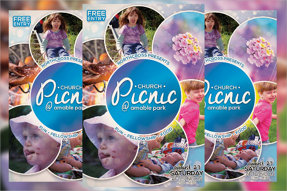 psd format picnic flyer template