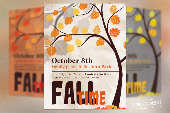 fall time picnic flyer