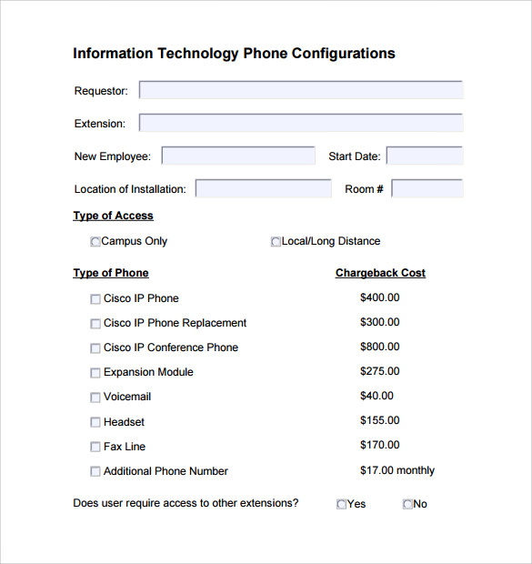 FREE 12+ Sample Computer Service Request Forms in PDF | MS Word