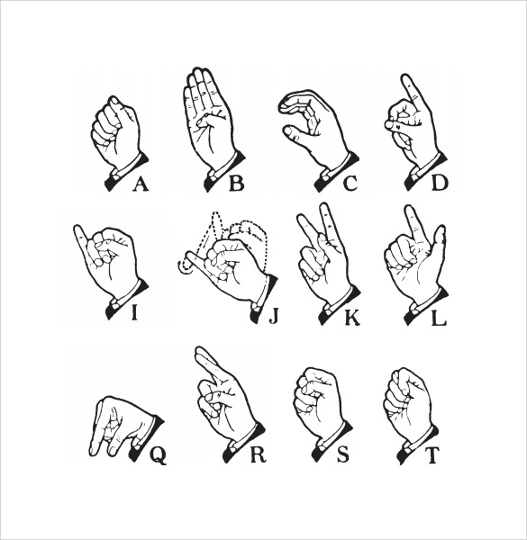 10 sample sign language alphabet charts sample templates